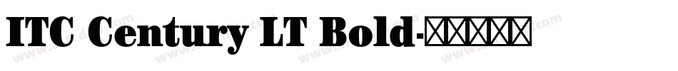 ITC Century LT Bold字体转换